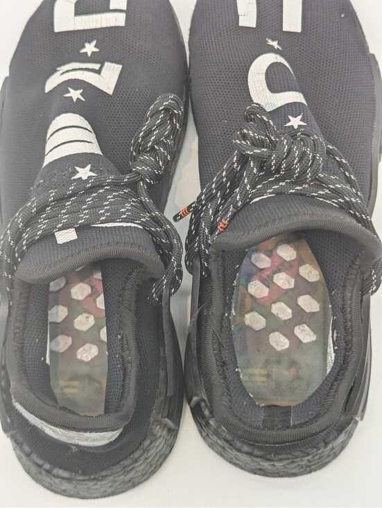 Mens Size 8 Adidas Pharrell Williams YOU NERD BB7603 Human Race NMD Black White